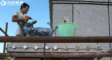 42mm一體式像素點(diǎn)光源 小區(qū)石門(mén)實(shí)景案例