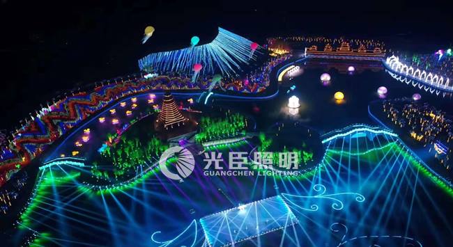 廣東光臣LED洗墻燈廠家，助力貴州黎平縣薩瑪公園燈光秀
